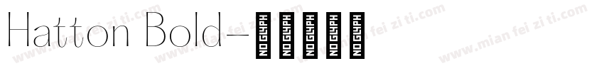 Hatton Bold字体转换